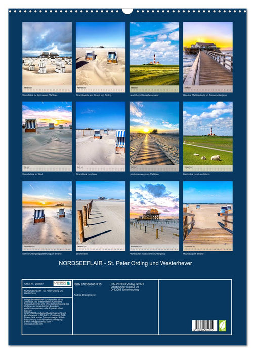 NORDSEEFLAIR - St. Peter Ording und Westerhever (CALVENDO Wandkalender 2027)