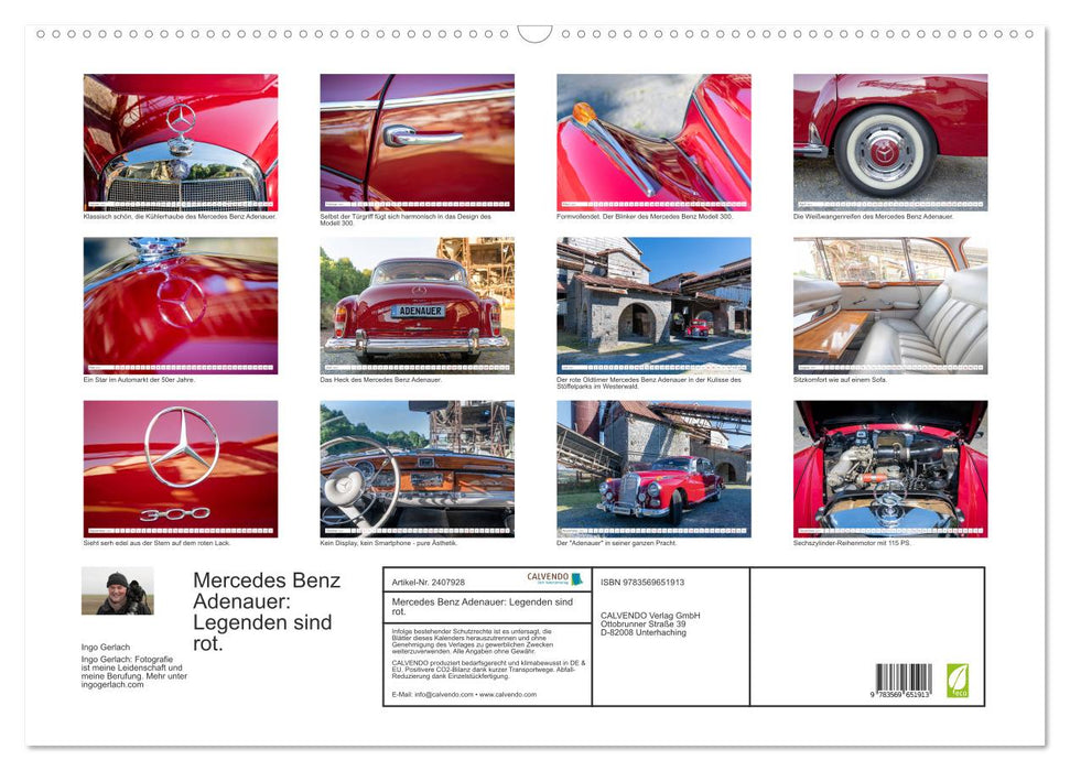 Mercedes Benz Adenauer: Legenden sind rot. (CALVENDO Wandkalender 2027)