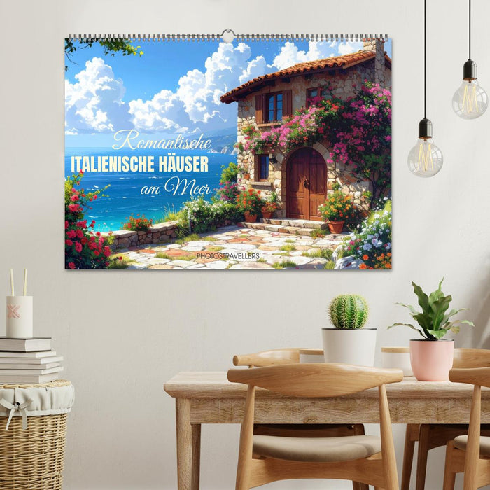 Romantische italienische Häuser am Meer (CALVENDO Wandkalender 2027)