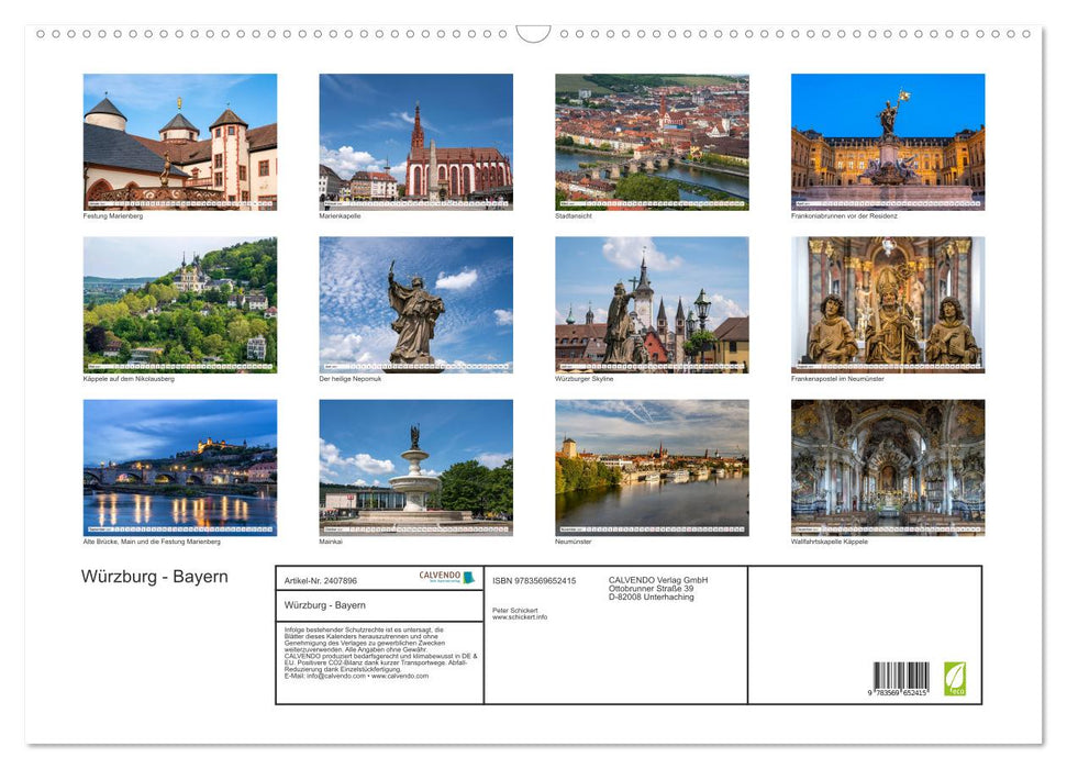 Würzburg - Bayern (CALVENDO Wandkalender 2027)