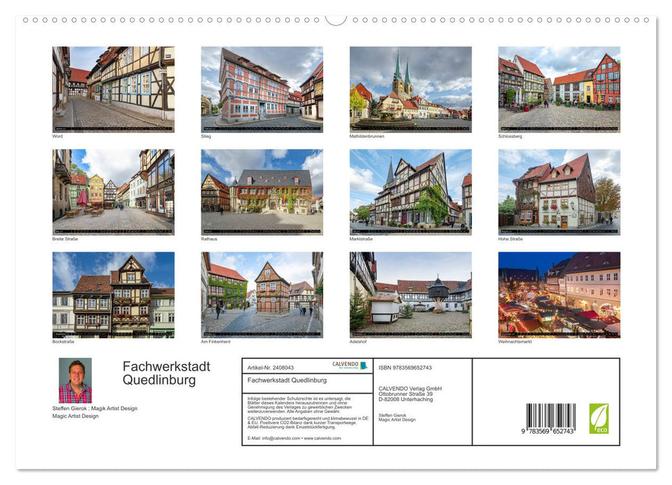 Fachwerkstadt Quedlinburg (CALVENDO Premium Wandkalender 2027)
