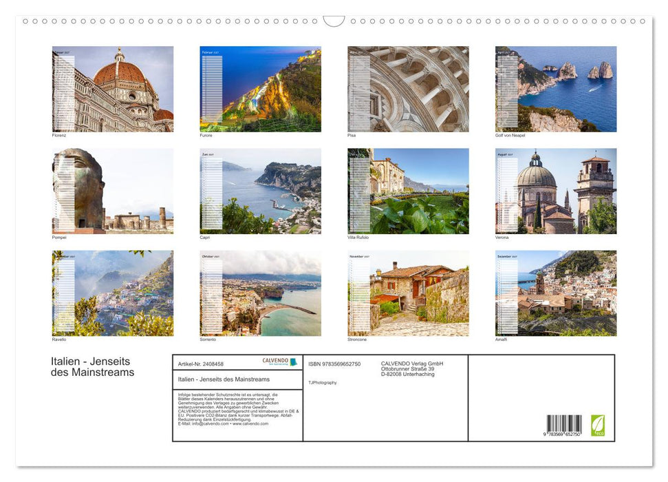 Italien - Jenseits des Mainstreams (CALVENDO Wandkalender 2027)