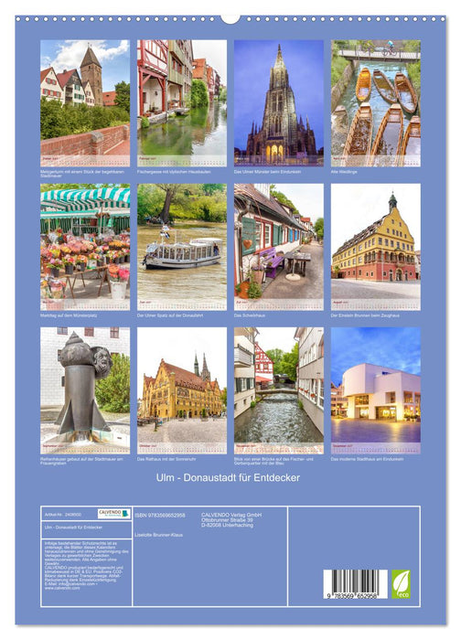 Ulm - Donaustadt für Entdecker (CALVENDO Premium Wandkalender 2027)