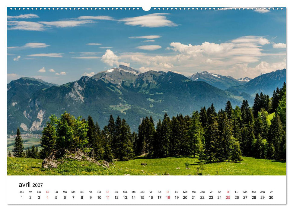 Randonnées en Suisse alpages valaisans (CALVENDO Calendrier supérieur 2027)