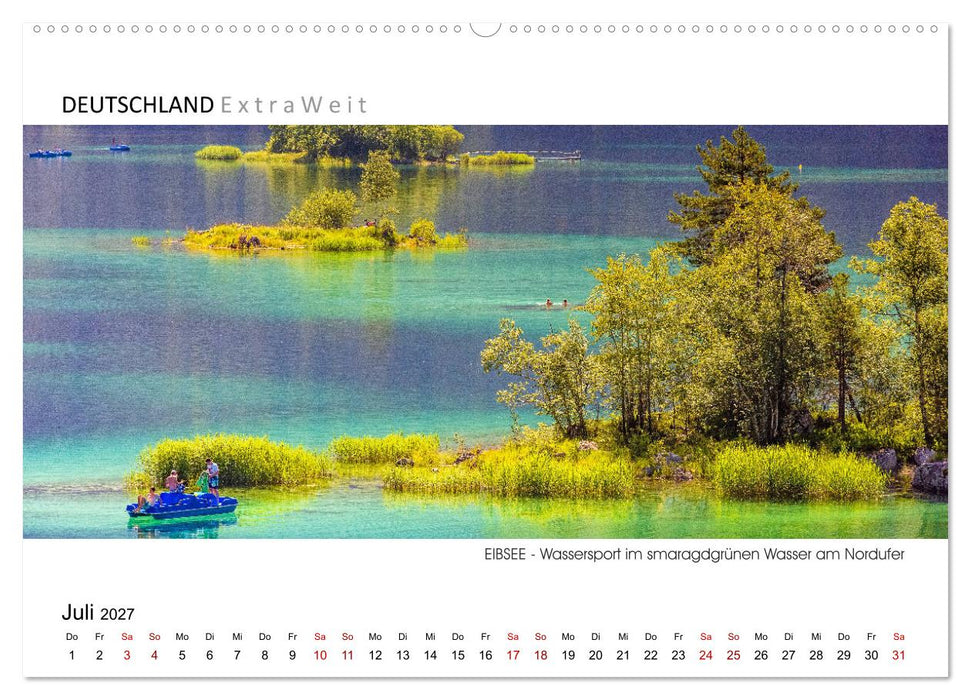 Weißblaue Impressionen vom Eibsee (CALVENDO Premium Wandkalender 2027)