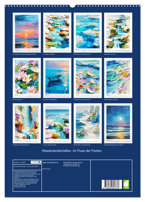 Wasserlandschaften. Im Fluss der Farben (CALVENDO Premium Wandkalender 2027)