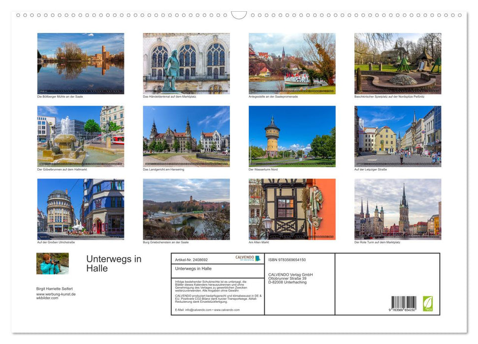 Unterwegs in Halle (CALVENDO Wandkalender 2027)