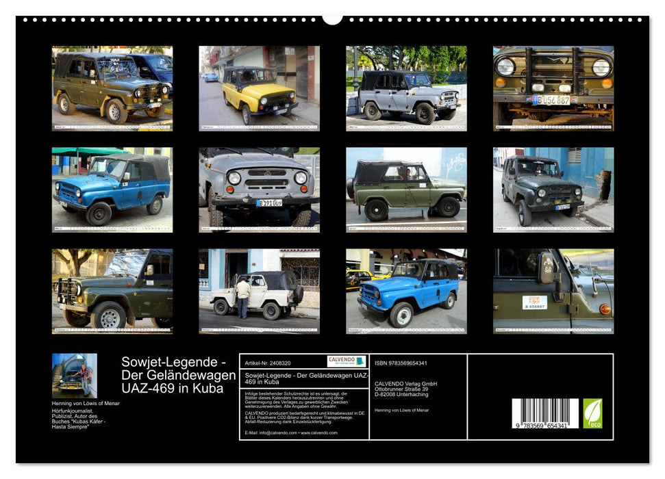 Sowjet-Legende - Der Geländewagen UAZ-469 in Kuba (CALVENDO Premium Wandkalender 2027)