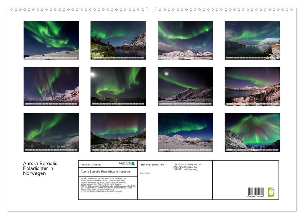 Aurora Borealis: Polarlichter in Norwegen (CALVENDO Wandkalender 2027)