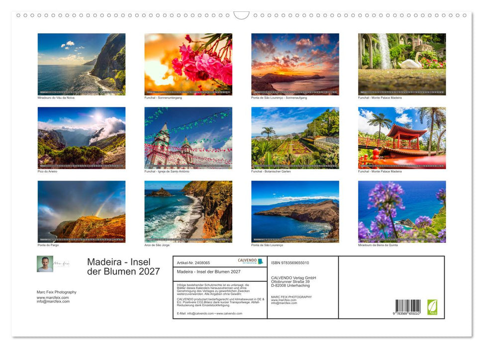 Madeira - Insel der Blumen 2027 (CALVENDO Wandkalender 2027)