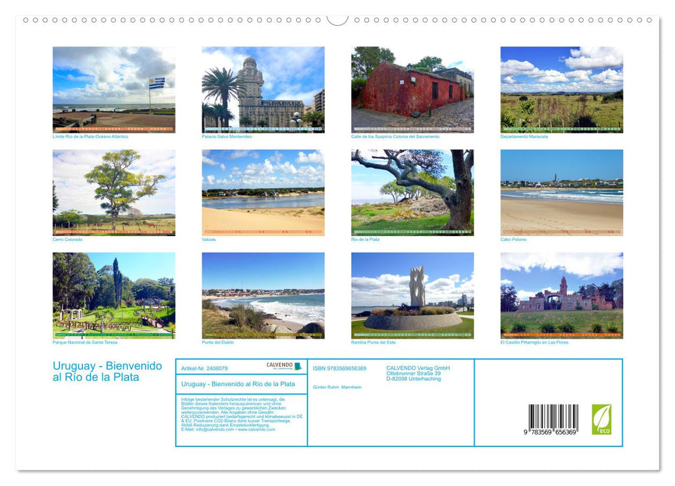 Uruguay - Bienvenido al Río de la Plata (CALVENDO Premium Wandkalender 2027)