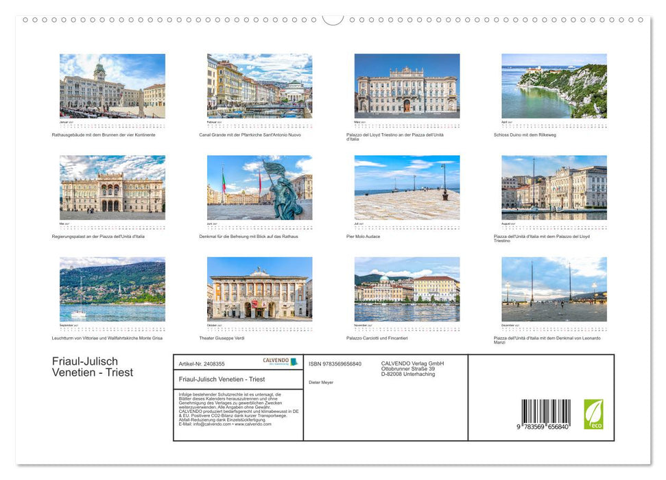 Friaul-Julisch Venetien - Triest (CALVENDO Premium Wandkalender 2027)