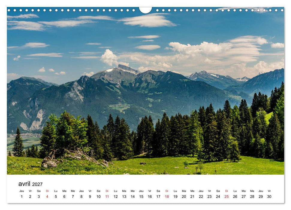 Randonnées en Suisse alpages valaisans (CALVENDO Calendrier mensuel 2027)