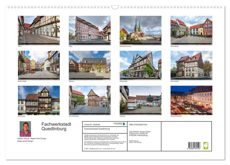Fachwerkstadt Quedlinburg (CALVENDO Wandkalender 2027)