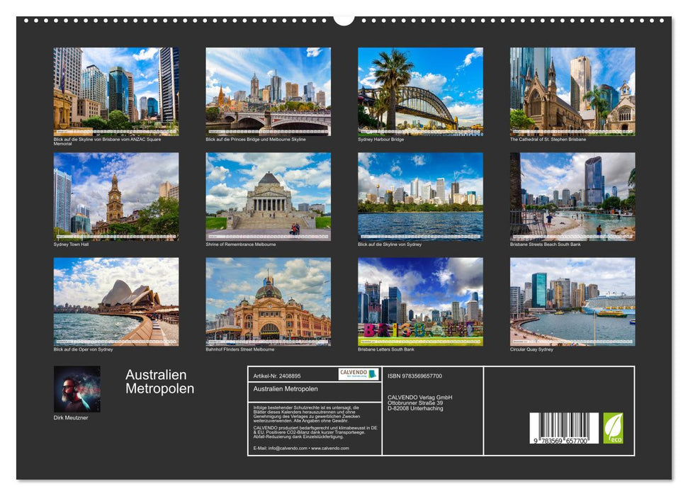 Australien Metropolen (CALVENDO Premium Wandkalender 2027)