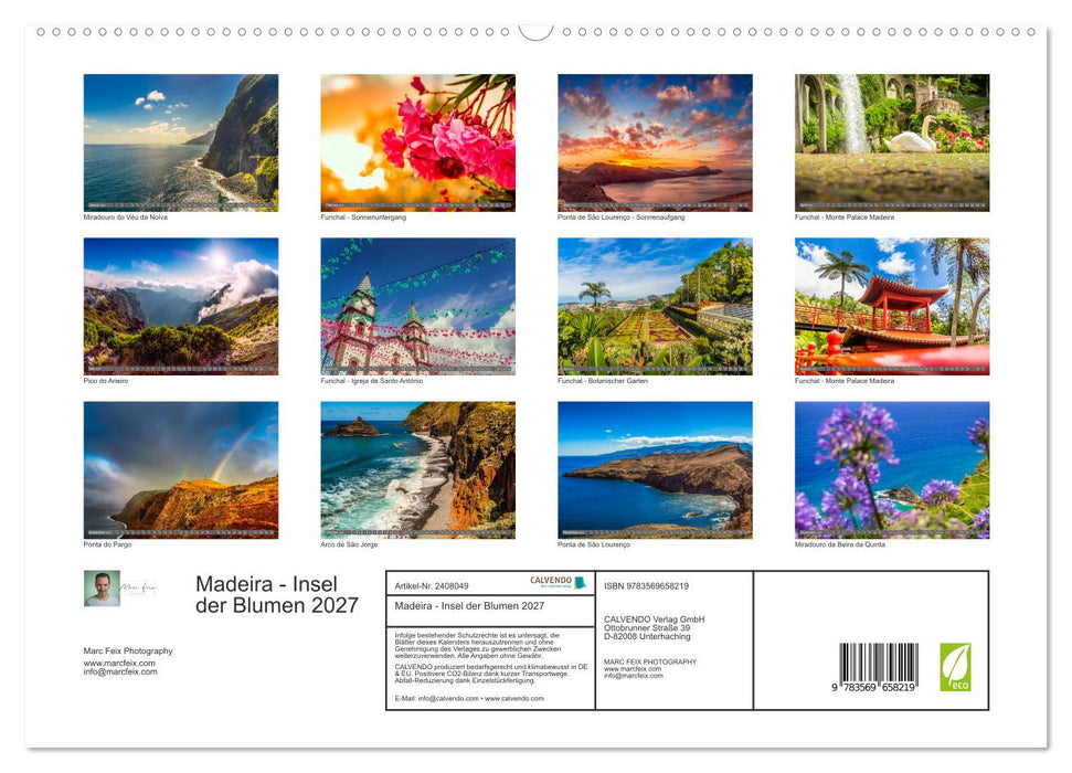 Madeira - Insel der Blumen 2027 (CALVENDO Premium Wandkalender 2027)
