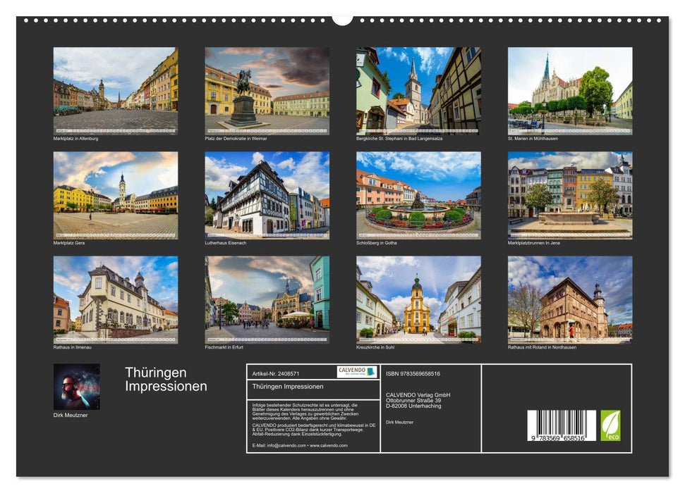 Thüringen Impressionen (CALVENDO Premium Wandkalender 2027)