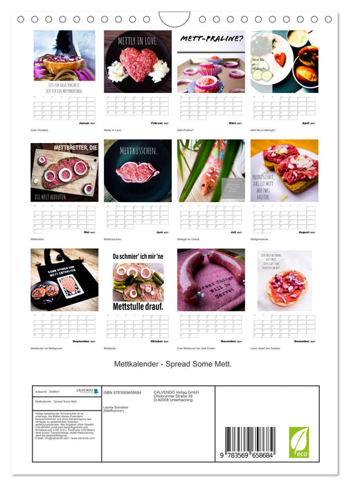 Mettkalender - Spread Some Mett. (CALVENDO Wandkalender 2027)