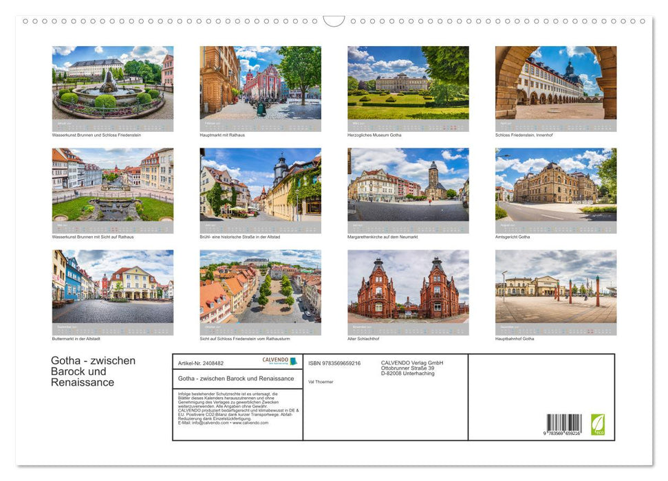 Gotha - zwischen Barock und Renaissance (CALVENDO Wandkalender 2027)