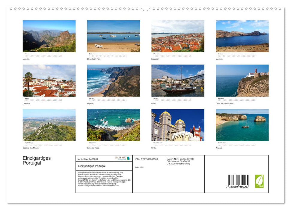 Einzigartiges Portugal (CALVENDO Premium Wandkalender 2027)