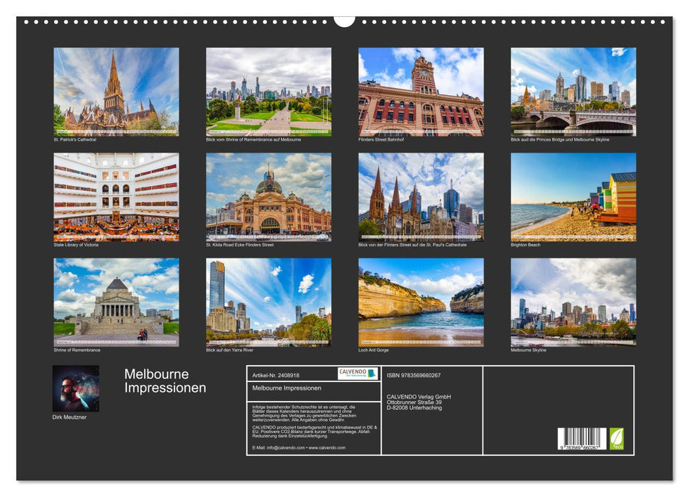Melbourne Impressionen (CALVENDO Wandkalender 2027)
