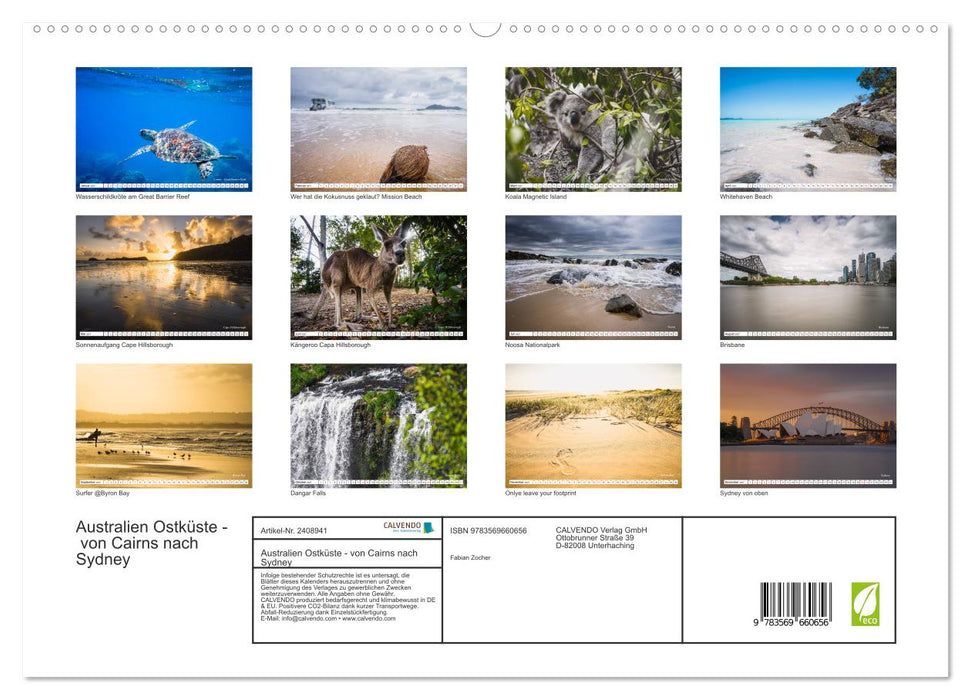 Australien Ostküste - von Cairns nach Sydney (CALVENDO Premium Wandkalender 2027)