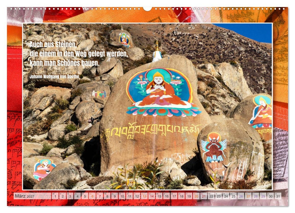 Farben Tibets (CALVENDO Premium Wandkalender 2027)