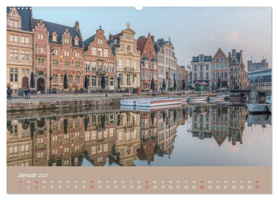 Brügge und Gent, eine Fotoreise durch die zwei Perlen Flanderns. (CALVENDO Premium Wandkalender 2027)
