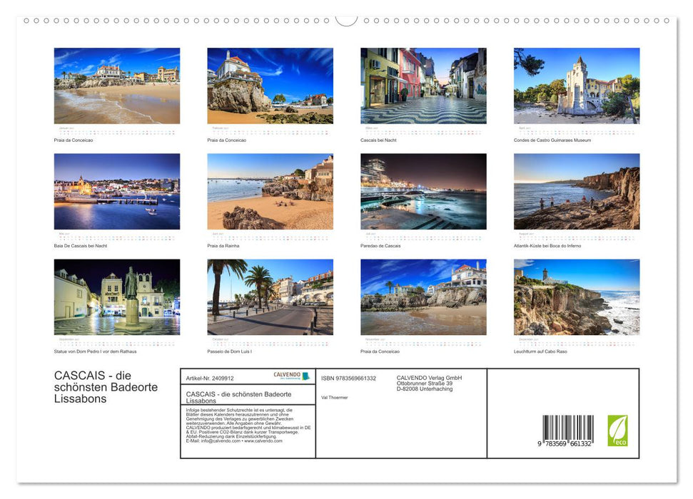 CASCAIS - die schönsten Badeorte Lissabons (CALVENDO Premium Wandkalender 2027)