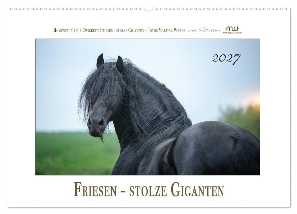 Friesen - stolze Giganten (CALVENDO Wandkalender 2027)