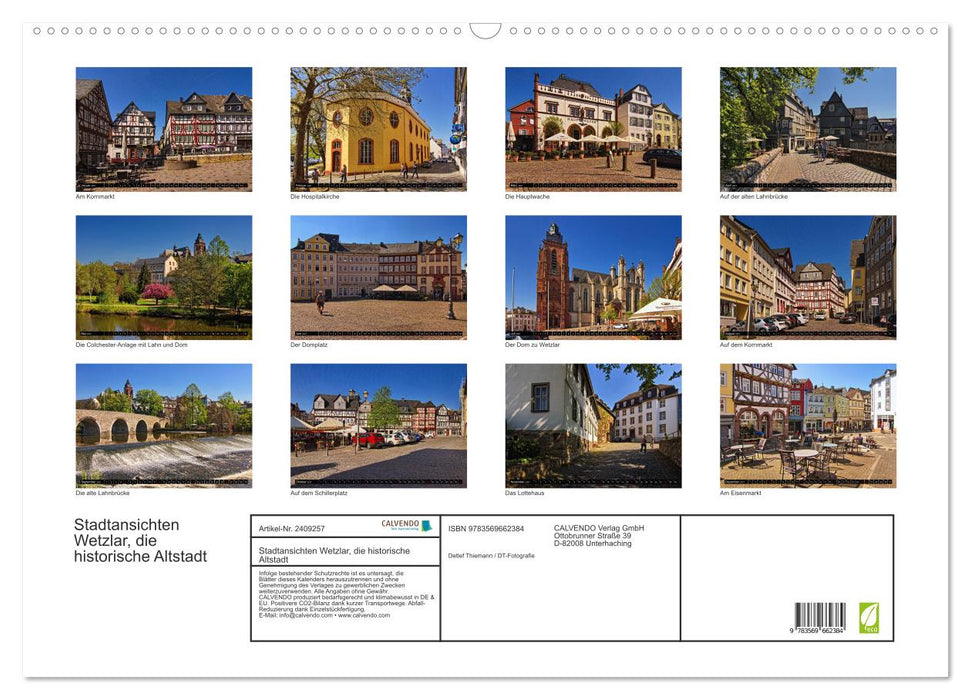 Stadtansichten Wetzlar, die historische Altstadt (CALVENDO Wandkalender 2027)