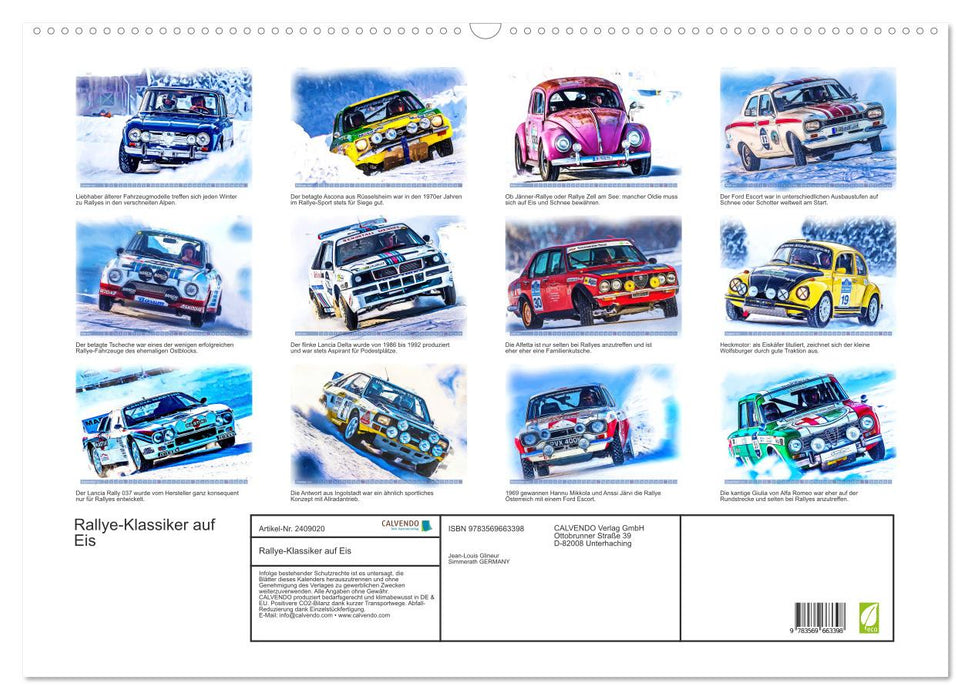 Rallye-Klassiker auf Eis (CALVENDO Wandkalender 2027)