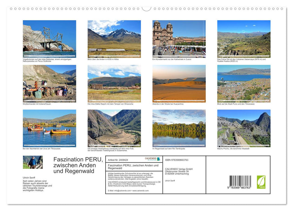Faszination PERU, zwischen Anden und Regenwald (CALVENDO Wandkalender 2027)