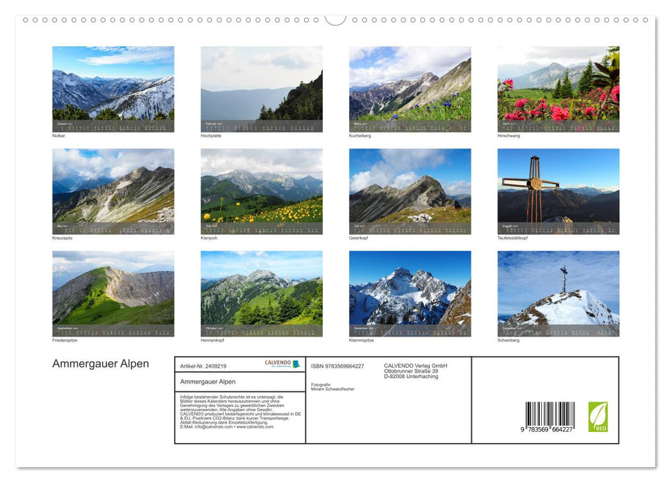 Ammergauer Alpen (CALVENDO Premium Wandkalender 2027)