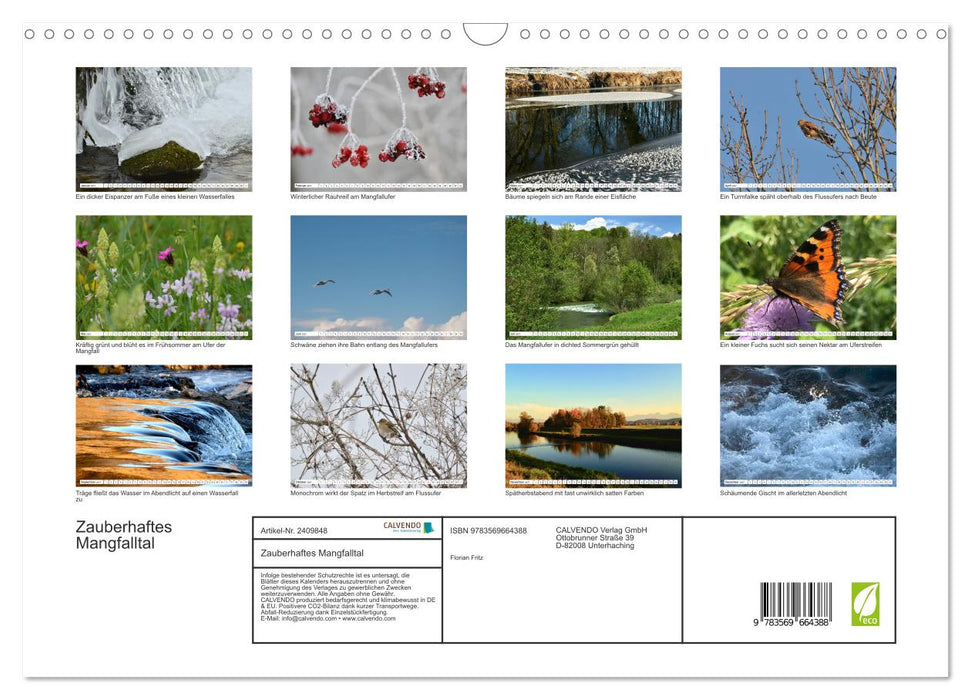 Zauberhaftes Mangfalltal (CALVENDO Wandkalender 2027)