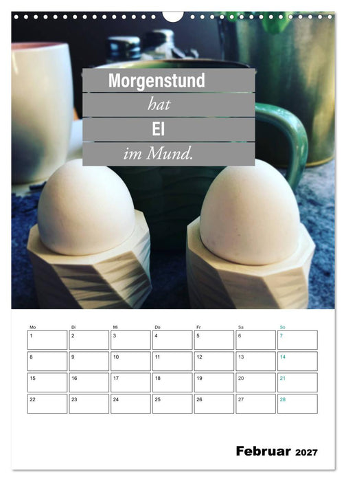 Mit Eiern durch's Jahr. (CALVENDO Wandkalender 2027)