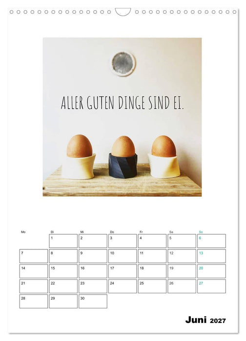 Mit Eiern durch's Jahr. (CALVENDO Wandkalender 2027)