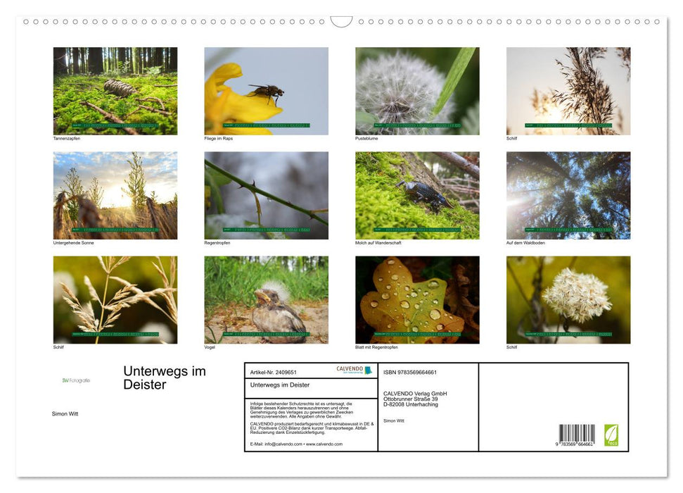Unterwegs im Deister (CALVENDO Wandkalender 2027)