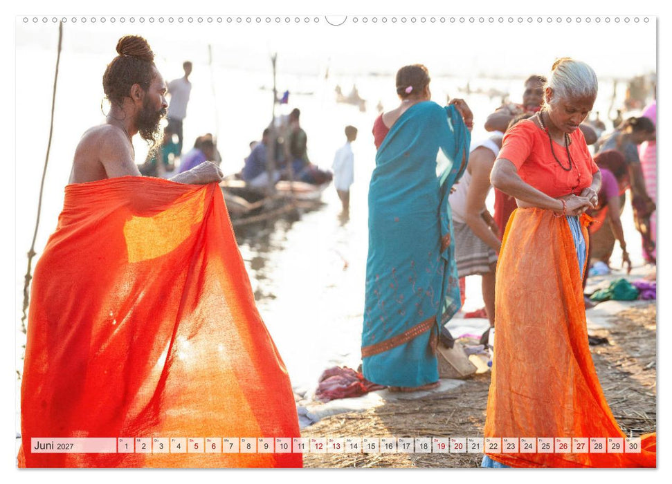 INDIEN Allahabad Haridwar Varanasi Vrindavan (CALVENDO Premium Wandkalender 2027)