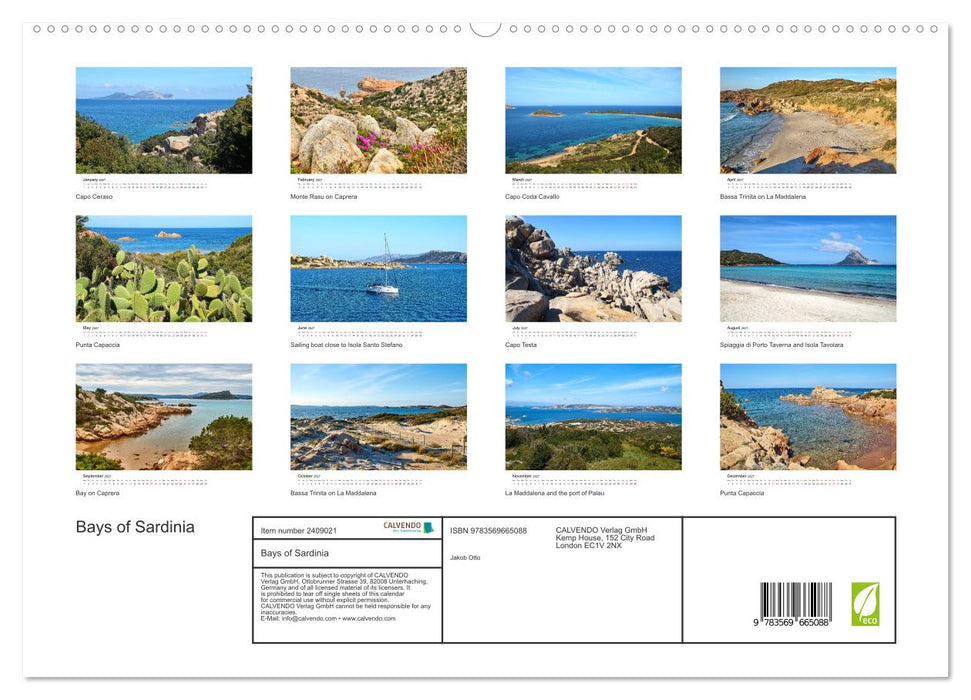 Bays of Sardinia (CALVENDO Premium-Calendar 2027)