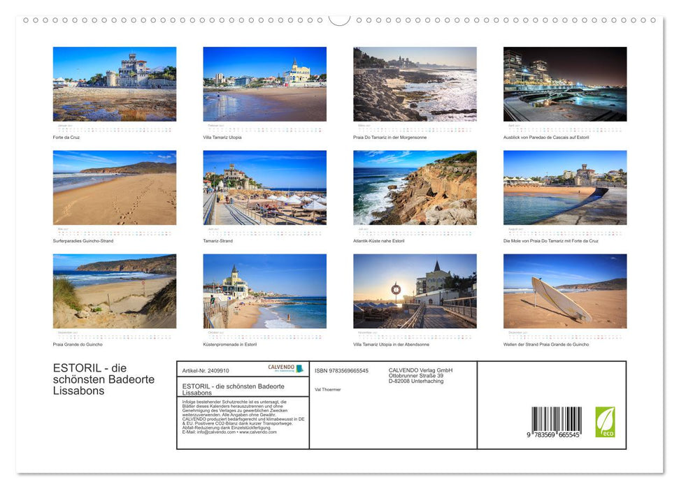 ESTORIL - die schönsten Badeorte Lissabons (CALVENDO Premium Wandkalender 2027)