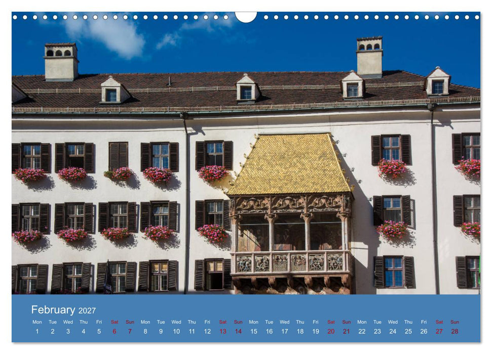Innsbruck - Austria‘s capital of the alps (CALVENDO Monthly Calendar 2027)