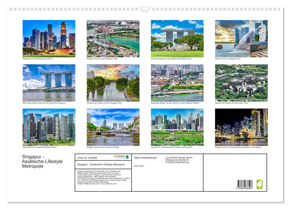 Singapur - Asiatische Lifestyle Metropole (CALVENDO Wandkalender 2027)