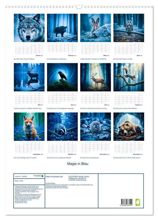 Magie in Blau (CALVENDO Wandkalender 2027)