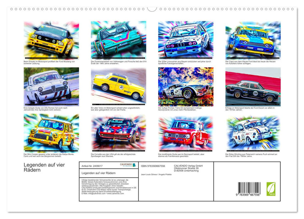 Legenden auf vier Rädern (CALVENDO Premium Wandkalender 2027)