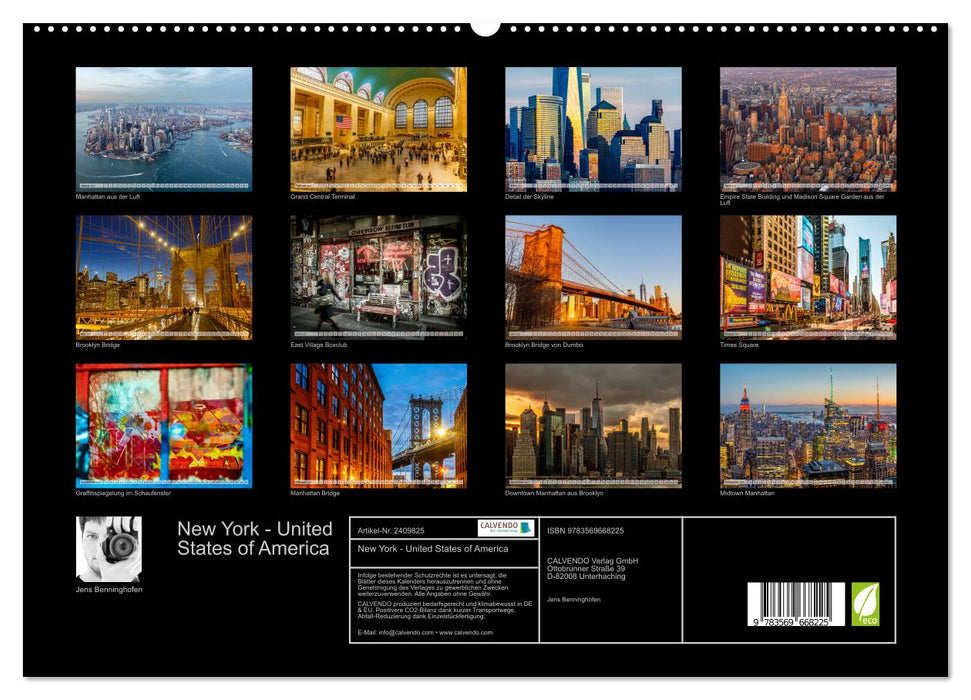New York - United States of America (CALVENDO Premium Wandkalender 2027)