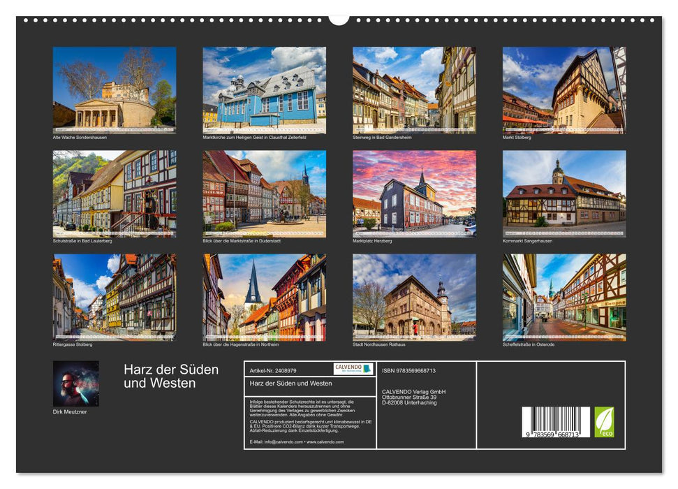 Harz der Süden und Westen (CALVENDO Premium Wandkalender 2027)