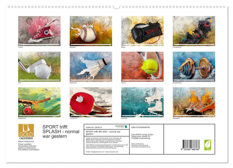 SPORT trifft SPLASH - normal war gestern (CALVENDO Premium Wandkalender 2027)