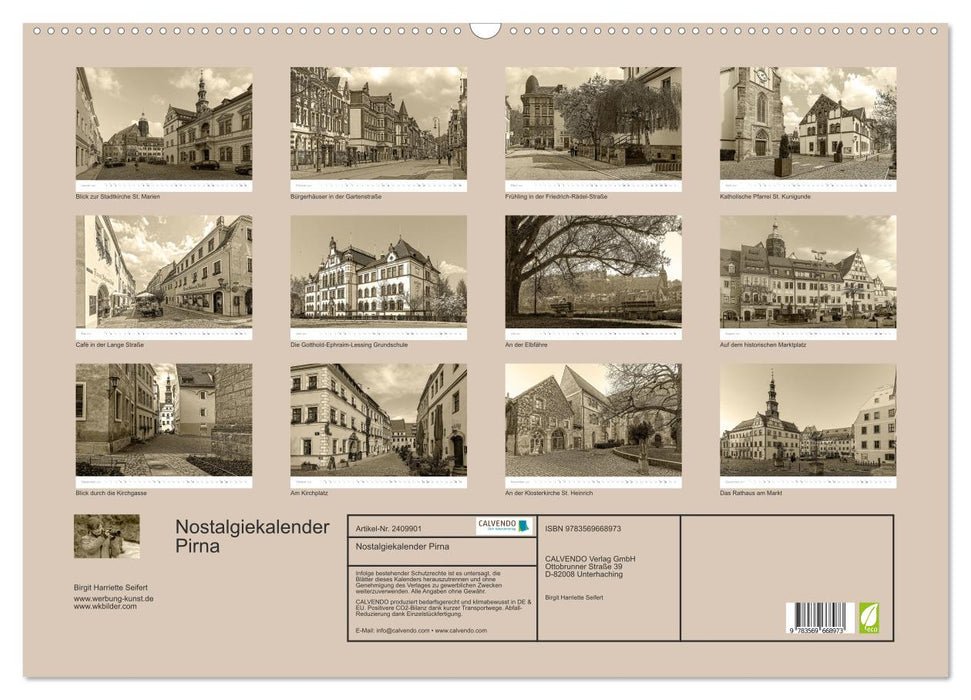 Nostalgiekalender Pirna (CALVENDO Wandkalender 2027)
