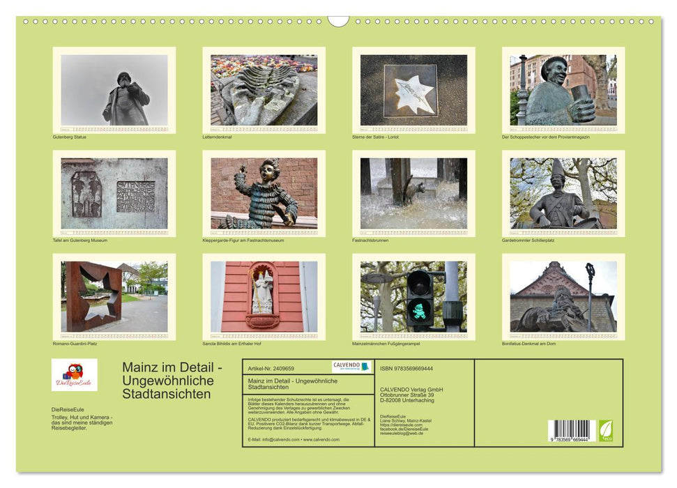 Mainz im Detail - Ungewöhnliche Stadtansichten (CALVENDO Wandkalender 2027)